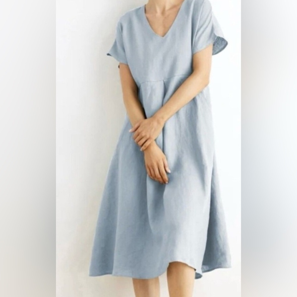 NWT Grae Cove  100% Linen Ainsley Dress, Size L